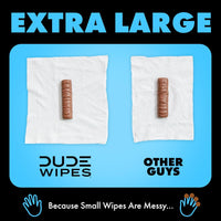 DUDE Wipes - Flushable Wipes - 6 Pack, 288 Wipes - Unscented Extra-Large Adult Wet Wipes - Vitamin-E & Aloe - Septic and Sewer Safe
