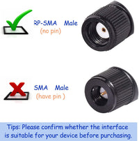 Bingfu Dual Band WiFi 2.4GHz 5GHz 5.8GHz 3dBi MIMO RP-SMA Male Antenna (2-Pack) for WiFi Router Wireless Network Card USB Adapter Security IP Camera Video Surveillance Monitor