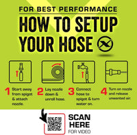 Flexzilla Garden Hose 5/8 in. x 50 ft, Heavy Duty, Lightweight, Durable, ZillaGreen - HFZG550YW-E - Cart Shape