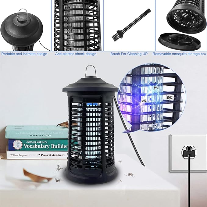 Electric Bug Zapper Indoor/Outdoor, 4200V High Powered Mosquito Zappers Killer, Waterproof Insect Fly Swatter Zapper Mosquito Trap Outdoor, Fly Traps, Insect Killer for Home,Garden,Backyard, Camping - Cart Shape