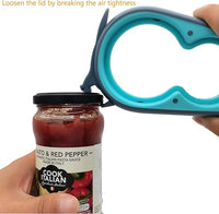 Otstar Jar Opener Bottle Opener and Can Opener for Seniors, Mutil Jar Opener Get Lids Off Easily (Blue and Grey)