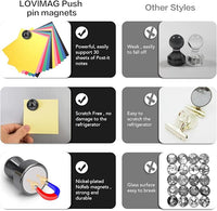 LOVIMAG Fridge Magnets 12Pcs Refrigerator Whiteboard Small Strong Magnet Classroom Kitchen Accessories Decorative Locker Set Decor Must Haves Office Calendar Refrigerador Magnetic Cute Crafts Black
