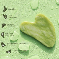 BAIMEI Gua Sha Set and Jade Roller, Jade Gua Sha & Face Rollers for Women, Self Care Gifts for Women, Body Muscle Relaxing, Improve Eye Puffiness, Skin Care Gift