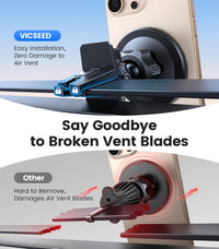 VICSEED for MagSafe Car Mount [Upgraded Strongest Magnet Power] Magnetic Phone Holder for Car Vent 360 Adjustable Magnetic Car Phone Holder Mount for iPhone 17 Pro Max 16 15 14 13 12 Plus Mini