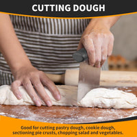 ALLTOP Bench Scraper & Chopper for Kitchen - Ideal Baking Essential Utensil,Stainless Steel Pastry/Dough/Food Cutter Tool for Cake Pizza Bread,Cooking - 1 Pack,Black