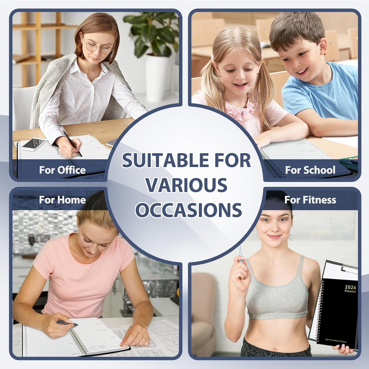 2026 Planner, Weekly and Monthly Calendar Academic Planner, Jan 2026 - Dec 2026, Planning Agenda Book for Desk Accessories and School Supplies - A5 (6.3'' x 8.5'')