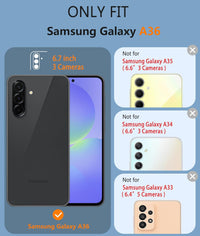 FNTCASE for Samsung Galaxy A16-5G Case: Dual Layer Protective Heavy Duty Cell Phone Cover with Non Slip Textured Back - Shockproof Rugged Military Grade Drop Protection Bumper Tough Black