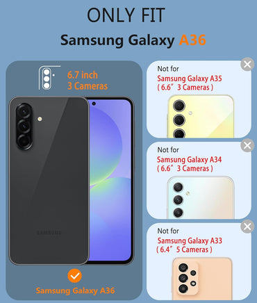 FNTCASE for Galaxy A16/A17 5G Phone Case - Samsung Military Grade Drop Protection, 14ft Drop Tested, Screen Protector Included, Anti-Slip Matte Textured, TPU+PC Dual Layer Shockproof Cover (Black)