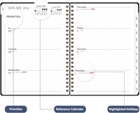 2026 Planner, Weekly and Monthly Calendar Academic Planner, Jan 2026 - Dec 2026, Planning Agenda Book for Desk Accessories and School Supplies - A5 (6.3'' x 8.5'')