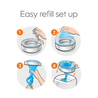 Diaper Genie Refill Round – Pack of 4 | Holds 1280 Diapers | Odor-Lock Film for Complete & Expressions Pails