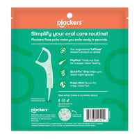 Plackers Micro Line Dental Floss Picks, Fold-Out FlipPick, Tuffloss, Easy Storage with Sure-Zip Seal, Fresh Mint Flavor, 300 Count