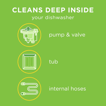 Affresh Dishwasher Cleaner, Helps Power Away Odor Causing Bacteria, Limescale, Mineral Deposits & Grime Inside Pump, Tub & Hoses, 6 Tablets, 6 Month Supply