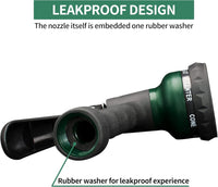 ABS Garden Hose Nozzle with 7 Spray Patterns, Slip-Resistant for All Uses - Cart Shape