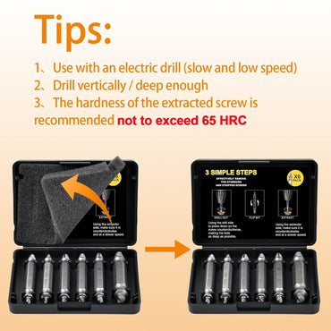 Valentines Day Gifts for Him - Fathers Day Dad Gifts Screw Extractor Set - Tools Gadgets for Men Bolt Extractor Kit - Birthday Stocking Stuffers for Men Husband Boyfriend