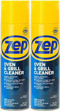 Zep Heavy-Duty Oven and Grill Cleaner - 19 oz (Case of 2) ZUOVGR19 - Dissolves Grease on Contact, on Burners, Grates and Drip Pans