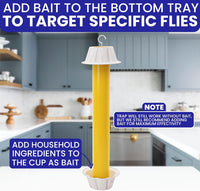 Fly Stick Sticky Fly Traps for Indoors Outdoor 6pk. Non-Toxic Super Sticky Hanging Flies Catcher Paper Tape Strips for Home. Catches All Bugs and gnats. Indoor Outdoor House Flying Insect Trap