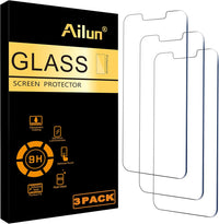Ailun Screen Protector for iPhone 16e / iPhone 14 / iPhone 13 / iPhone 13 Pro [6.1 Inch] Display 3 Pack Tempered Glass, Case Friendly [Not for iPhone 16 6.1 Inch]
