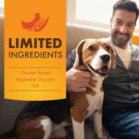 Dog Treats, Chicken Jerky for Dogs, Made with 100% Real Chicken Breast, 16 Ounces, Healthy, Easily Digestible, Long-Lasting, High Protein Dog Treat, Satisfies Dog's Urge to Chew (Pack of 1)