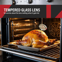 2 Pack Stainless Steel Meat Thermometer, Safe Leave in Oven, 2.5-in Extra-Large Dial Food Thermometer for Cooking, Temperature Probe for Baking, Steak, Turkey - Kitchen Gadgets - Silver