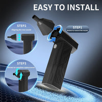 Compressed Air Duster Cleaner for PC, 4 Gear Adjustable 110000RPM Electric Air Duster, Portable Air Dust Blower, Cordless Compressed Air Duster for Computer, Keyboard, Outdoors and Car Cleaning