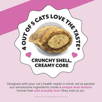 Cat Multivitamin Crunchy & Creamy Chews - Cat Treats for Health + Immune, Joint Support, Skin & Coat, & Digestion - Vitamins with Omega 3s, Lysine & Probiotics (30 Day Supply)