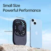 JISULIFE Handheld Portable Mini Fan with 3 Speeds, Ultra Slim USB Rechargeable Personal Pocket Eyelash Fan for Girls Kids Women Men Travel Blue