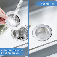 2 Pcs Sink Strainer for Most Kitchen Sink Drain Basket, Upgraded Double-Layer Safe Design Kitchen Sink Strainer (Outer Diameter 4.5 Inch)