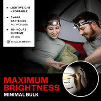 GearLight 2Pack LED Headlamp - Outdoor Camping Head Lamps with Adjustable Headband - Lightweight Battery Powered Bright Flashlight Headlight with 7 Modes and Pivotable Head and Red Light
