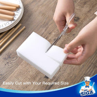 MR.SIGA Multi-Functional Eraser Sponge, Magic Cleaning Pads for Kitchen Household Cleaning, 12 Count, Size 4.7" x 2.4" x 1.2"