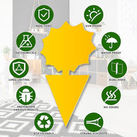 Landisun Fruit Fly Traps 48PCS Fungus Gnat-Traps for Indoor-Outdoor Yellow Fruit-Fly Sticky-Trap Plants Flying Bug Insects Traps - Cart Shape