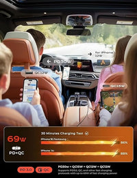 LISEN Retractable Car Charger, Birthday Gifts for Men Tech Gadgets 2026, 69W Cars Adapter USB C Fast Charger for iPhone 17, Car Accessories for Men Women Drivers, for iPhone 17 Pro Max Air 16 15 14 13