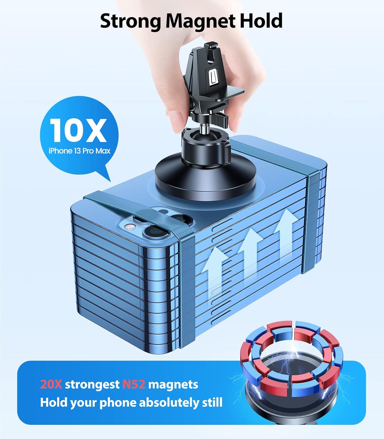 VICSEED for MagSafe Car Mount [Upgraded Strongest Magnet Power] Magnetic Phone Holder for Car Vent 360 Adjustable Magnetic Car Phone Holder Mount for iPhone 17 Pro Max 16 15 14 13 12 Plus Mini