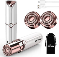 Facial Hair Remover for Women,Hair Removal Device Rechargeable Epilator for Women for Face Included 2 x Replacement Heads, Painless Lady Shavers, for Lip,Mustache, Chin