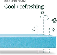 ZINUS 10 Inch Green Tea Cooling Memory Foam Mattress [New Version], Queen, Fiberglass Free, Medium Firmness, Cooling Gel Foam, Certified Safe Foams & Fabric, Mattress in A Box