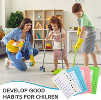 Aleric 4 Pieces Chores Chart for Kids Chore Chart, Sliding Routine Chart to Do List, My Chores RV Checklist Task Planning Board for Kids and Adults, ADHD Tools Routine Visual Schedule Reminder