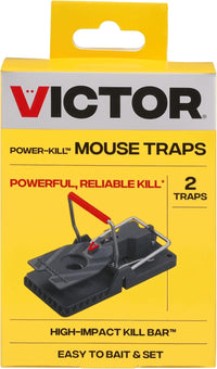Victor Power-Kill Humane Mouse Traps M393SSR - 6 Easy Set, Reusable, Power-Kill Victor Mouse Traps