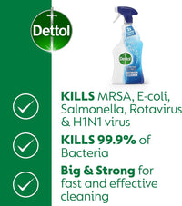 Dettol Power and Pure Antibacterial Bathroom Cleaner Spray, Limescale and Stain remover, Kills 99.9 Percent of Bacteria, 1 L,Package may vary