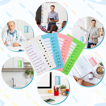 Aleric 4 Pieces Chores Chart for Kids Chore Chart, Sliding Routine Chart to Do List, My Chores RV Checklist Task Planning Board for Kids and Adults, ADHD Tools Routine Visual Schedule Reminder