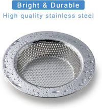 2 Pcs Sink Strainer for Most Kitchen Sink Drain Basket, Upgraded Double-Layer Safe Design Kitchen Sink Strainer (Outer Diameter 4.5 Inch)