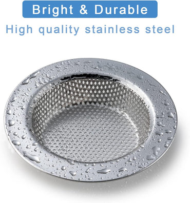 2 Pcs Sink Strainer for Most Kitchen Sink Drain Basket, Upgraded Double-Layer Safe Design Kitchen Sink Strainer (Outer Diameter 4.5 Inch)