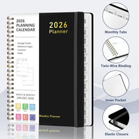 2026 Planner, Weekly and Monthly Calendar Academic Planner, Jan 2026 - Dec 2026, Planning Agenda Book for Desk Accessories and School Supplies - A5 (6.3'' x 8.5'')