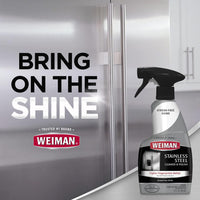 Weiman Stainless Steel Cleaner and Polish - 2 Pack - Removes Fingerprints, Residue, Water Marks and Grease from Appliances w/Buffing Towel