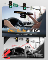 AINOPE for iPhone 17 Pro Max Car Mount Phone Holders for Your Car Slide Design Air Vent Phone Mount [Top Clamp] Cell Phone Holder Car Interior Accessories for iPhone Air 17 Pro Max 16 Samsung S25