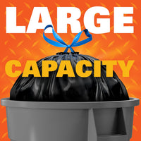 Hefty Strong Large Trash Bags, Black, 30 Gallon, 74 Count