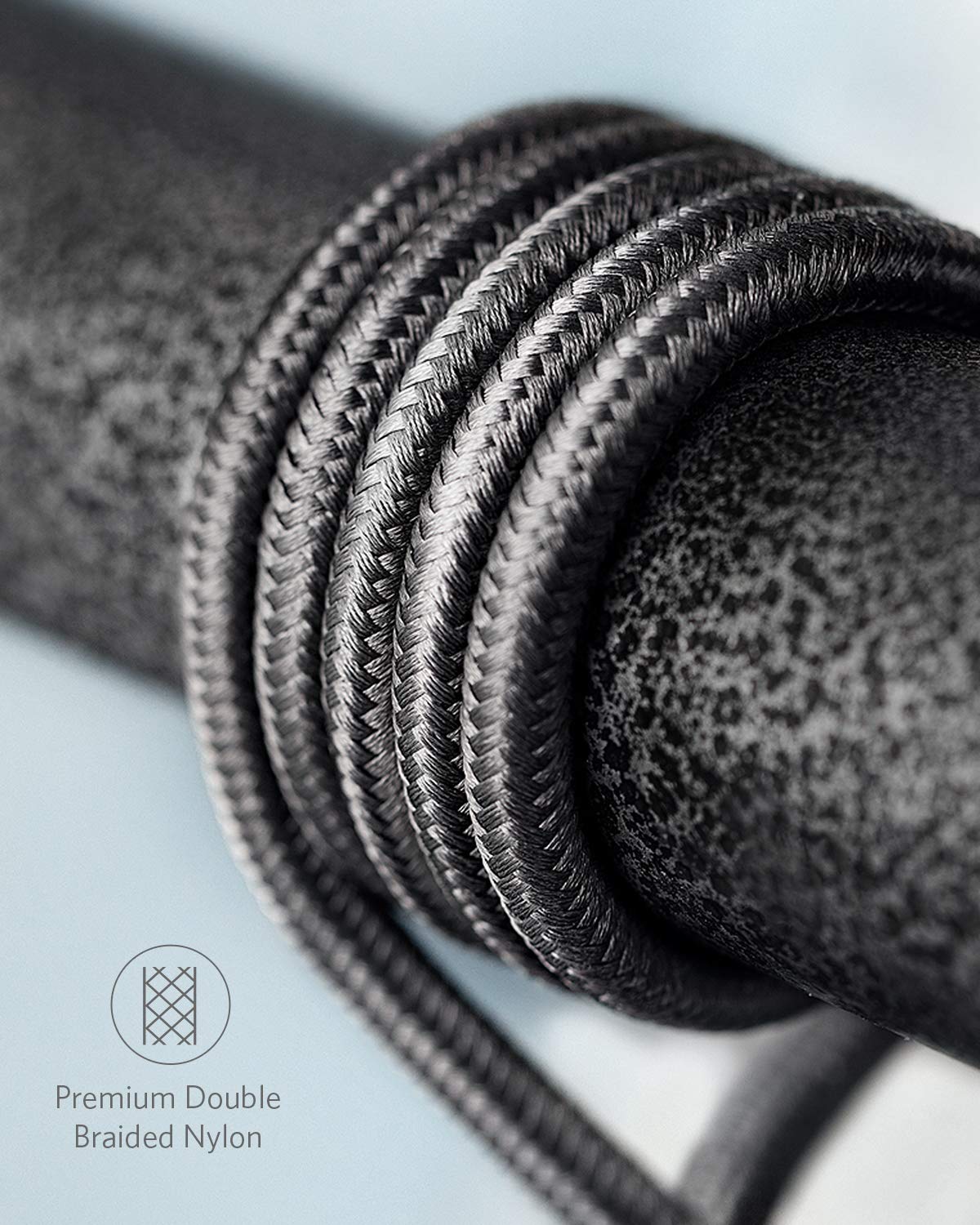 Anker 6 ft Premium Double-Braided Nylon Lightning Cable, Apple MFi Certified for iPhone Chargers, iPhone X/8/8 Plus/7/7 Plus/6/6 Plus/5s, iPad, iPad mini, and More (Black)