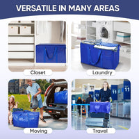 TICONN 6-Pack Extra Large Moving Bags with Zippers & Handles – Heavy-Duty Waterproof Storage Totes (24-Gallon)