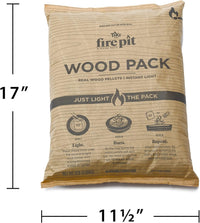 Wood Pack – 4-Pack Wood Pellets for Smokeless Fire Pits, Easy-to-Use Fire Pit Fuel for Outdoor Heating & Camping, 30+ Minute Burn Time, Made in The USA