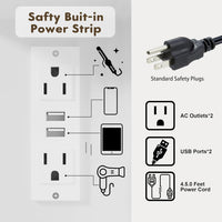 YESHOMY Vanity Desk with Mirror, Power Outlet and 10 Lights, Makeup Table with 7 Drawers, 3 Color Modes Available for Bedroom, White
