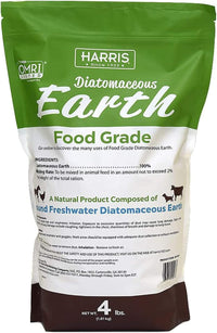 HARRIS Diatomaceous Earth Food Grade, 4lb with Powder Duster Included in The Bag