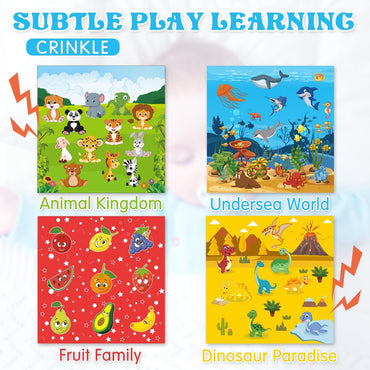 Aiduy Baby Toys 6 to 12 Months - Baby Tissue Box Toys Montessori Toys for Babies 6-12 Months Soft Crinkle Infant Sensory Toys for 1 Year Old Early Learning Toys Baby Boys Girls Gifts